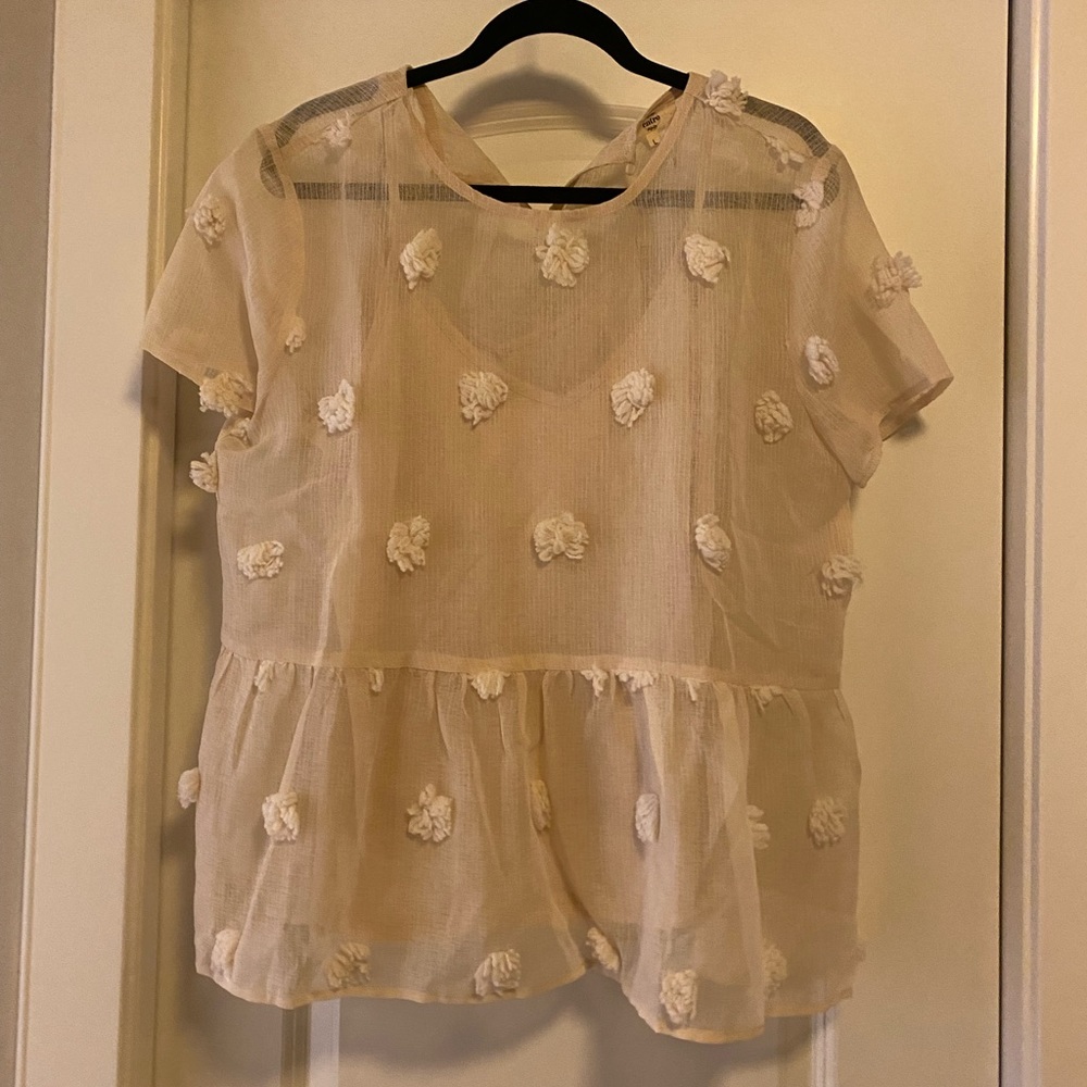 Sheer Top with Tank Underlay